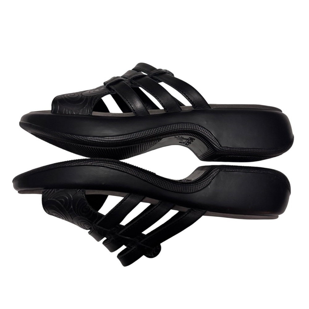 Dansko Black Leather Sandals Lacey Slides size 42